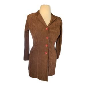 D&N Velveteen Button Up Brown Jacket L